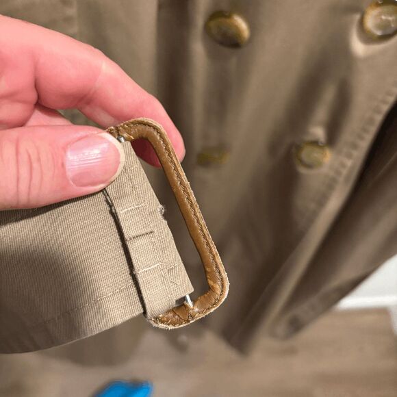 Burberry London Trench coat Nova Check Vintage Woman 44 US Liner Double Breasted - Picture 9 of 16